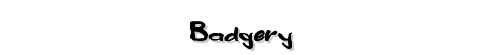 Badgery font