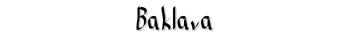 Baklava font