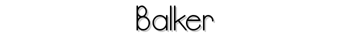 Balker font