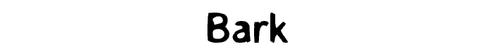 Bark font