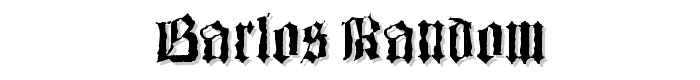 Barlos-Random font