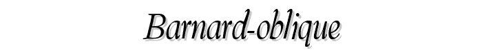 Barnard-Oblique font