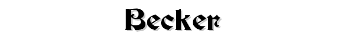 Becker font