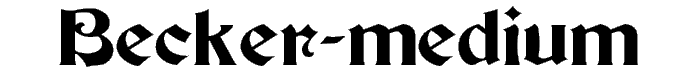 Becker-Medium font
