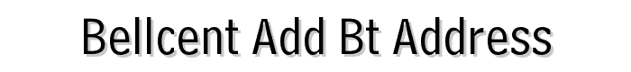 BellCent Add BT Address font
