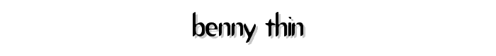 Benny%20Thin font