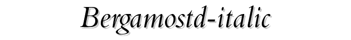 BergamoStd%20Italic font