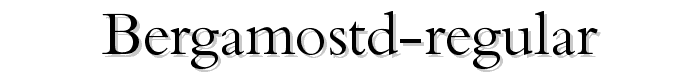 BergamoStd Regular font