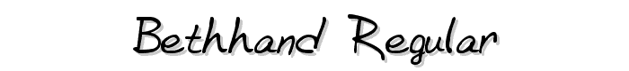 BethHand Regular font