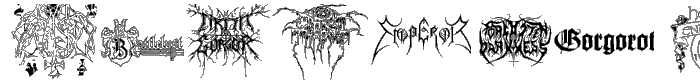 Black Metal Logos font