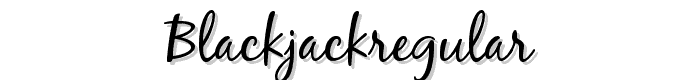 BlackJackRegular font