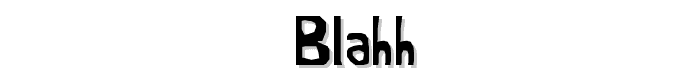 Blahh font