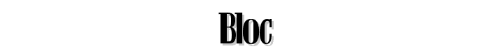 Bloc font