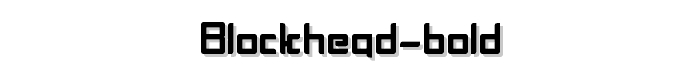 BlockHead Bold font