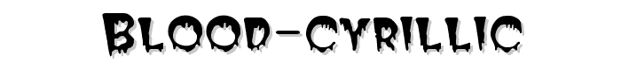 Blood Cyrillic font