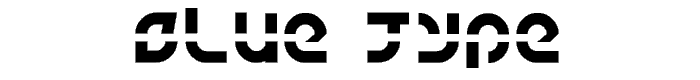 Blue type font