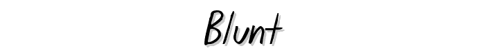 Blunt font