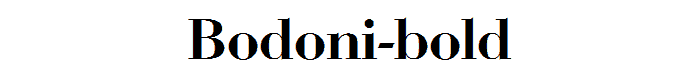 Bodoni-Bold font