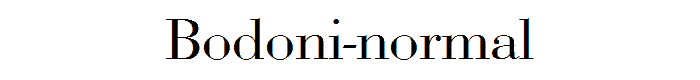 Bodoni-Normal font