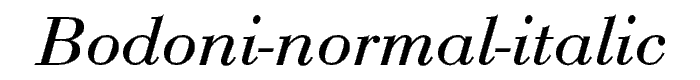 Bodoni-Normal-Italic font