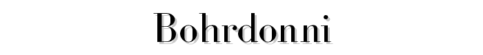 BohrDonni font