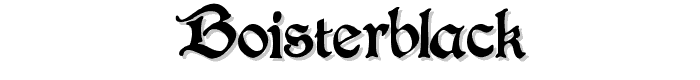 BoisterBlack font