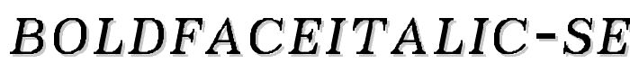 BoldfaceItalic-SemiBold-Italic font