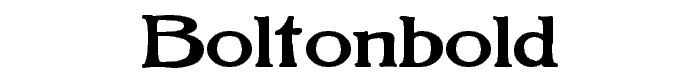 BoltonBold font