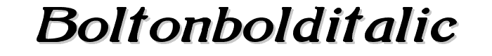 BoltonBoldItalic font