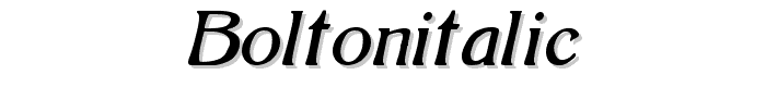 BoltonItalic font