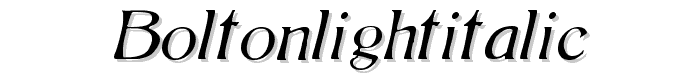 BoltonLightItalic font