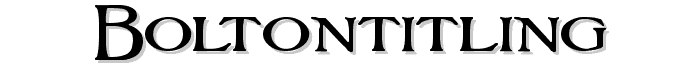 BoltonTitling font