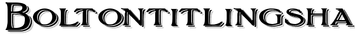 BoltonTitlingShadowed font