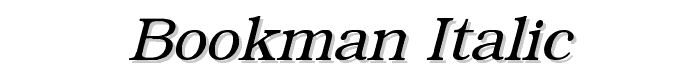 Bookman Italic font