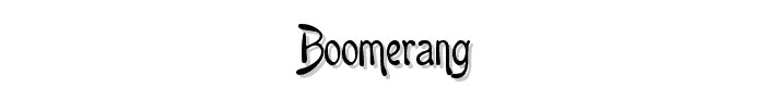 Boomerang font