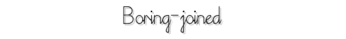 Boring%20Joined font