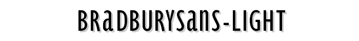 BradburySans-Light font