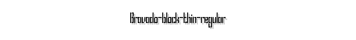 Bravado Block Thin Regular font