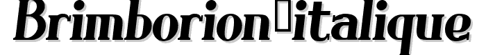 Brimborion Italique font