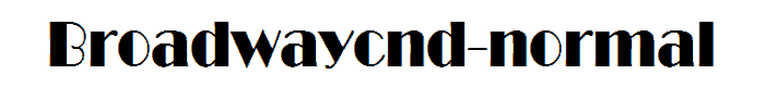 BroadwayCnd-Normal font