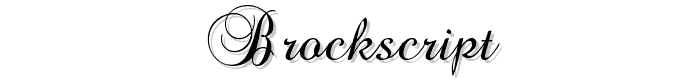 BrockScript font