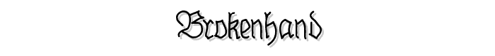 BrokenHand font