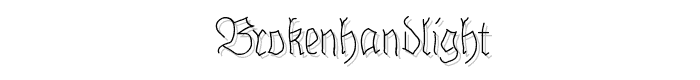 BrokenHandLight font