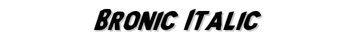 Bronic%20Italic font