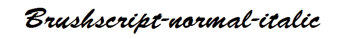 BrushScript-Normal-Italic font