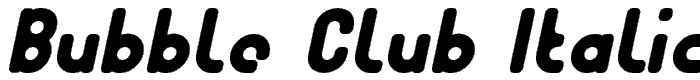 Bubble%20Club%20Italic font