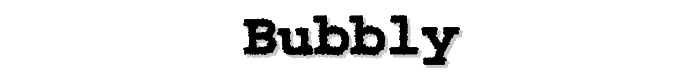 Bubbly font