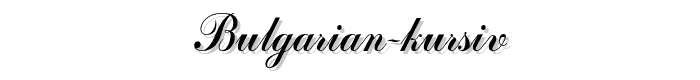 Bulgarian Kursiv font