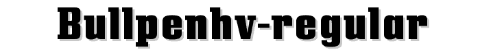 BullpenHv-Regular font