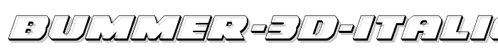 Vista previa de la fuente Bummer%203D%20Italic